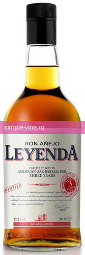 Фото 2 - Ром Anejo Leyenda 0.7 л