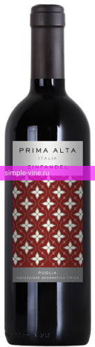 Фото 2 - Вино Prima Alta Zinfandel Puglia 0.75 л