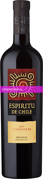 Фото 5 - Вино Espiritu de Chile Carmenere 0.75 л