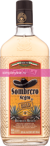 Фото 2 - Текила Sombrero Negro Gold 0.7 л