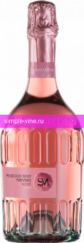 Фото 3 - Игристое вино San Martino Prosecco Treviso Rose 0.75 л