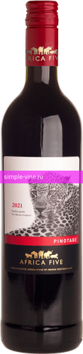 Фото 9 - Вино Africa Five Pinotage 0.75 л