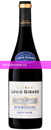 Фото 2 - Вино Maison Louis Girard Bourgogne Pinot Noir 0.75 л