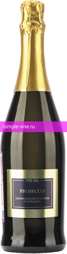 Фото 2 - Игристое вино Prosecco Tre Ga 0.75 л