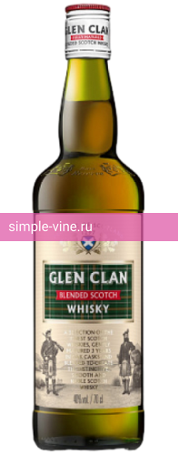 Фото 1 - Виски GLEN CLAN Blended Scotch Whisky 0.7 л