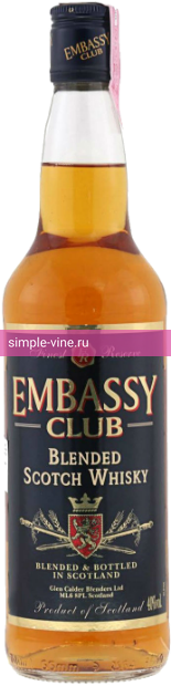 Фото 2 - Виски Embassy Club, 3 летней выдержки 0.5 л