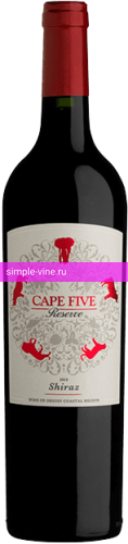 Фото 9 - Вино Cape Five Shiraz Reserve 0.75 л