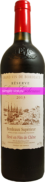 Фото 8 - Вино Bordeaux Superieur AOC Louis Eschenauer Reserve 0.75 л