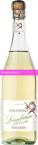 Фото 4 - Игристое вино Ghiandaia Lambrusco Emilia Igt Bianco Amabile 0.75 л