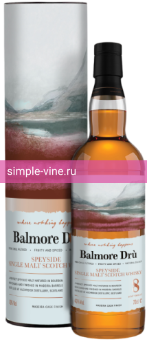 Фото 3 - Виски Balmore Dru Speyside Single Malt Scotch Whisky 8YO madeira cask 0.7 л