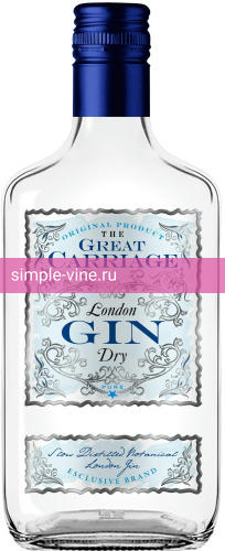 Фото 7 - Джин The Great Carriage London Dry Gin 0.7 л