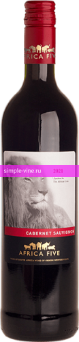 Фото 5 - Вино Africa Five Cabernet Sauvignon 0.75 л