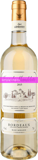 Фото 9 - Вино белое Tour de Mandelotte Bordeaux AOC Blanc Moelleux 0.75 л