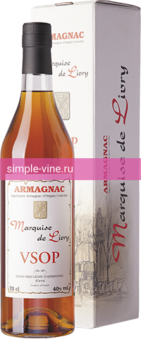 Фото 4 - Арманьяк Marquise de Livry VSOP 0.7 л