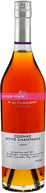 Фото 1 - Коньяк A. de Fussigny Petite Champagne VSOP в подарочной упаковке 0.7 л