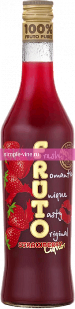 Фото 3 - Ликер Fruto Strawberry 0.5 л клубничный непрозрачный