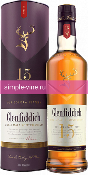 Фото 2 - Виски Glenfiddich, 15 летней выдержки, в п/у 0.7 л