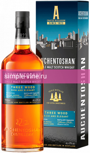 Фото 6 - Виски Auchentoshan Three Wood 0.7 л