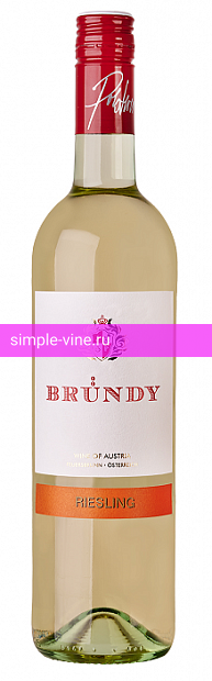 Фото 8 - Вино Brundy Riesling 0.75 л белое полусухое сортовое ординарное