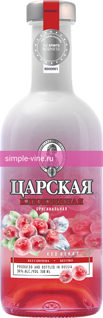 Фото 6 - Водка Царская Оригинальная Клюквенная Red Berry 0.5 л