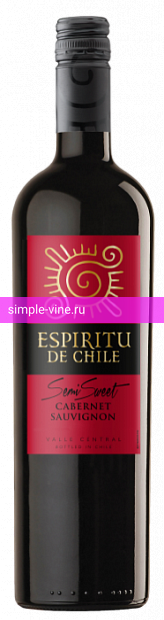 Фото 5 - Вино Espiritu de Chile Cabernet Sauvignon semi-sweet 0.75 л