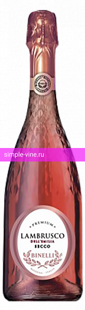 Фото 9 - Игристое вино Binelli Premium Lambrusco Rosato розовое сухое 0.75 л