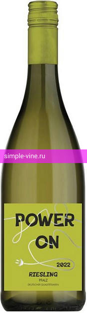 Фото 3 - Вино Power On Riesling 0.75 л