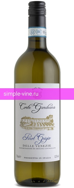 Фото 2 - Вино Pinot Grigio Delle Venezie Doc Corte Gardeana 0.75 л