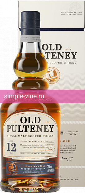 Фото 9 - Виски Old Pulteney, 12 летней выдержки 0.7 л