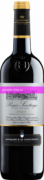 Фото 6 - Вино Rioja Santiago Tempranillo 0.75 л