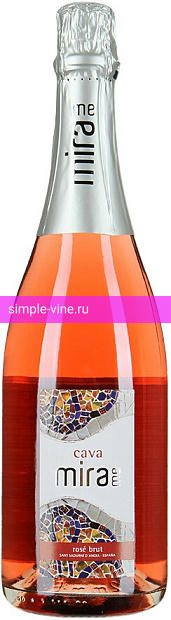 Фото 4 - Игристое вино Cava Mirame Rose Brut 0.75 л