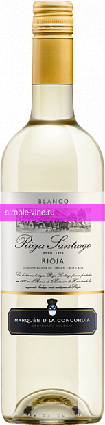 Фото 2 - Вино Rioja Santiago Blanco 0.75 л