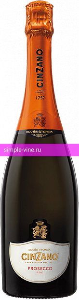 Фото 1 - Игристое вино Cinzano Prosecco 0.75 л