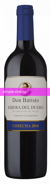 Фото 2 - Вино Don Batisto Cosecha DO Ribera del Duero 0.75 л