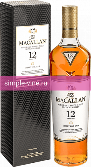 Фото 1 - Виски The Macallan Sherry Oak 12 Years Old 0.7 л