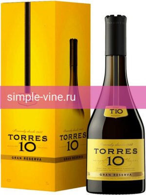 Фото 3 - Бренди Torres 10 Gran Reserva в подарочной упаковке 0.7 л