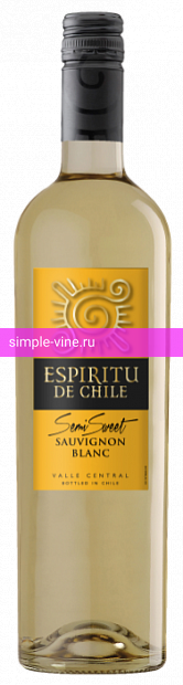 Фото 2 - Вино Espiritu de Chile Sauvignon Blanc semi-sweet 0.75 л белое полусладкое