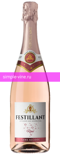 Фото 8 - Безалкогольное игристое вино Festillant Rose 0.75 л